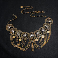 Retro Style Coin Charm Tassel Waist Chain Daily Decorative Accessories