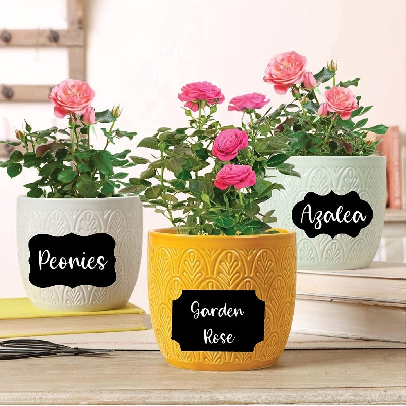 40 Pcs Reusable Waterproof Chalkboard Label Stickers with Chalk Marker
