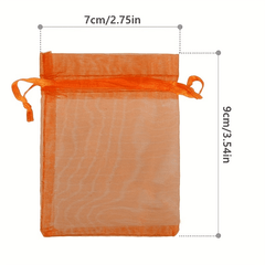 Red Organza Drawstring Storage Bag 100pcs Wedding Birthday Party Gift Bag
