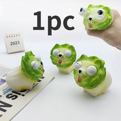 Vegetable Dog Decompressing Toy with Exploding Eyes