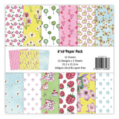 12pcs Doll Bear Scrapbook Background Paper for DIY Crafts
