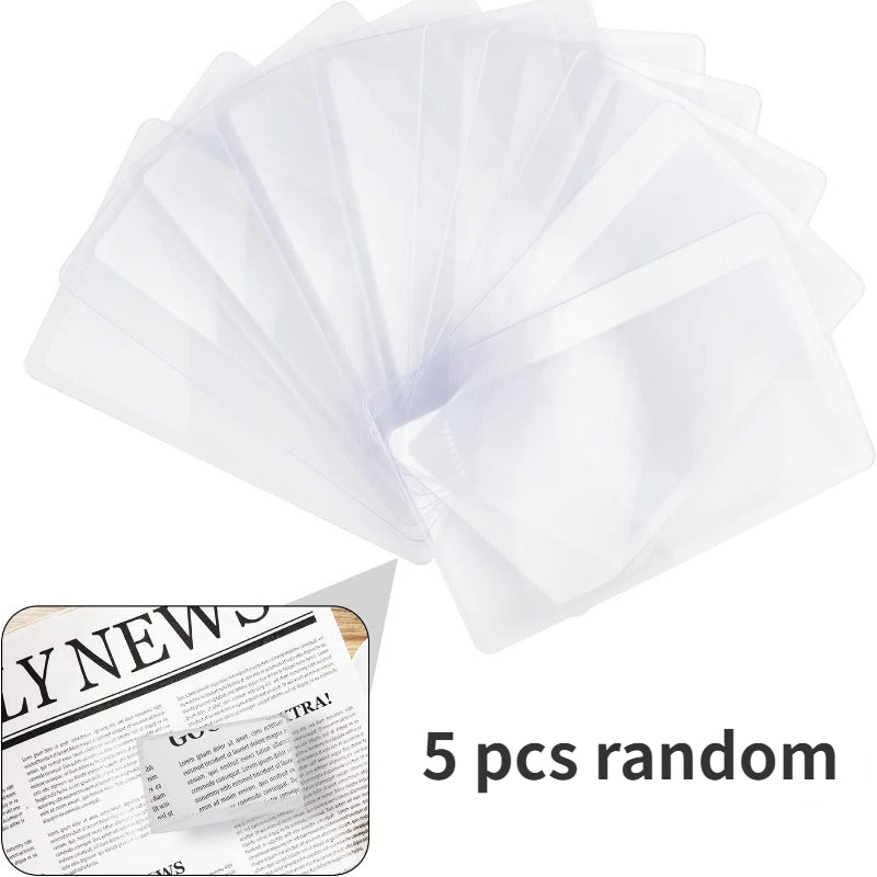 Portable 3X Magnifying Glass Credit Card Size Pocket Magnifier