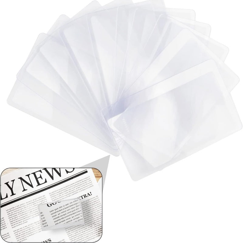 Portable 3X Magnifying Glass Credit Card Size Pocket Magnifier