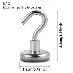10pcs Strong Magnetic Hooks Load Bearing Hook for Home Kitchen Bar Storage