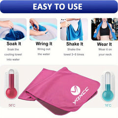 Soft Cooling Towel Microfiber Quick Drying Sports Towel 101 x 30 - Yoga Golf Gym