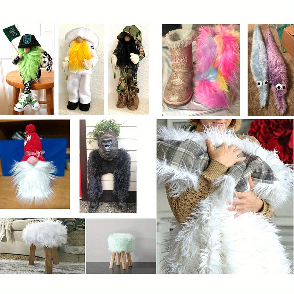1pc Square Fur DIY Handcraft Fabric for Christmas Doll Making
