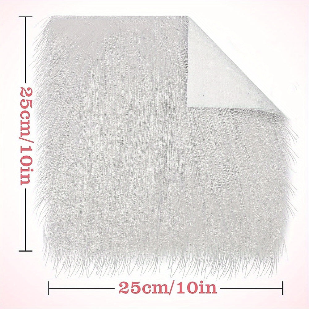 1pc Square Fur DIY Handcraft Fabric for Christmas Doll Making