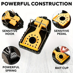 6pcs Quick & Effective Mouse Traps Indoor/Outdoor Reusable Easy Setup