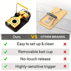 6pcs Quick & Effective Mouse Traps Indoor/Outdoor Reusable Easy Setup
