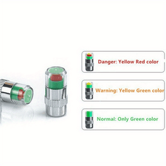 4pcs Car Tire Pressure Gauge Valve Cap Sensor