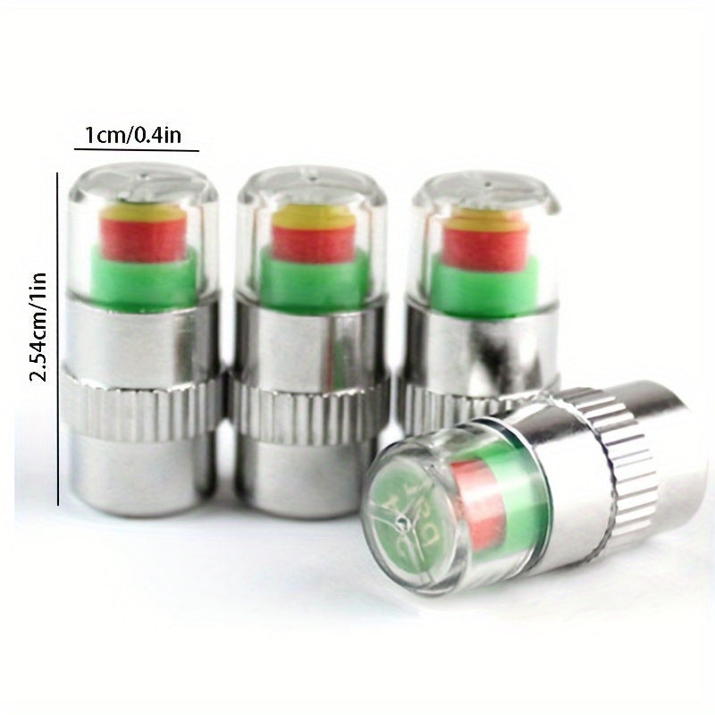 4pcs Car Tire Pressure Gauge Valve Cap Sensor