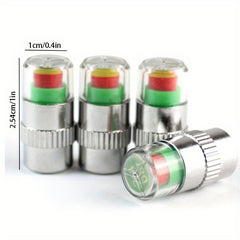 4pcs Car Tire Pressure Gauge Valve Cap Sensor