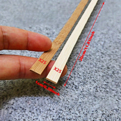 50pcs Natural Carbonized Bamboo Wood Strips  DIY Model Building 30x11x81mm