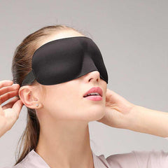 1pc Blackout 3D Contoured Sleep Eye Mask with Adjustable Strap
