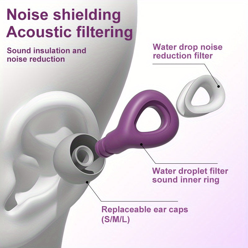 Comfortable Waterproof Earplugs Sound Insulation Sleeping Swimming Travel