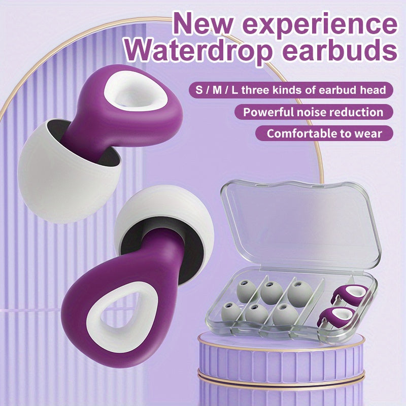Comfortable Waterproof Earplugs Sound Insulation Sleeping Swimming Travel