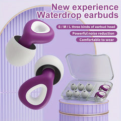 Comfortable Waterproof Earplugs Sound Insulation Sleeping Swimming Travel