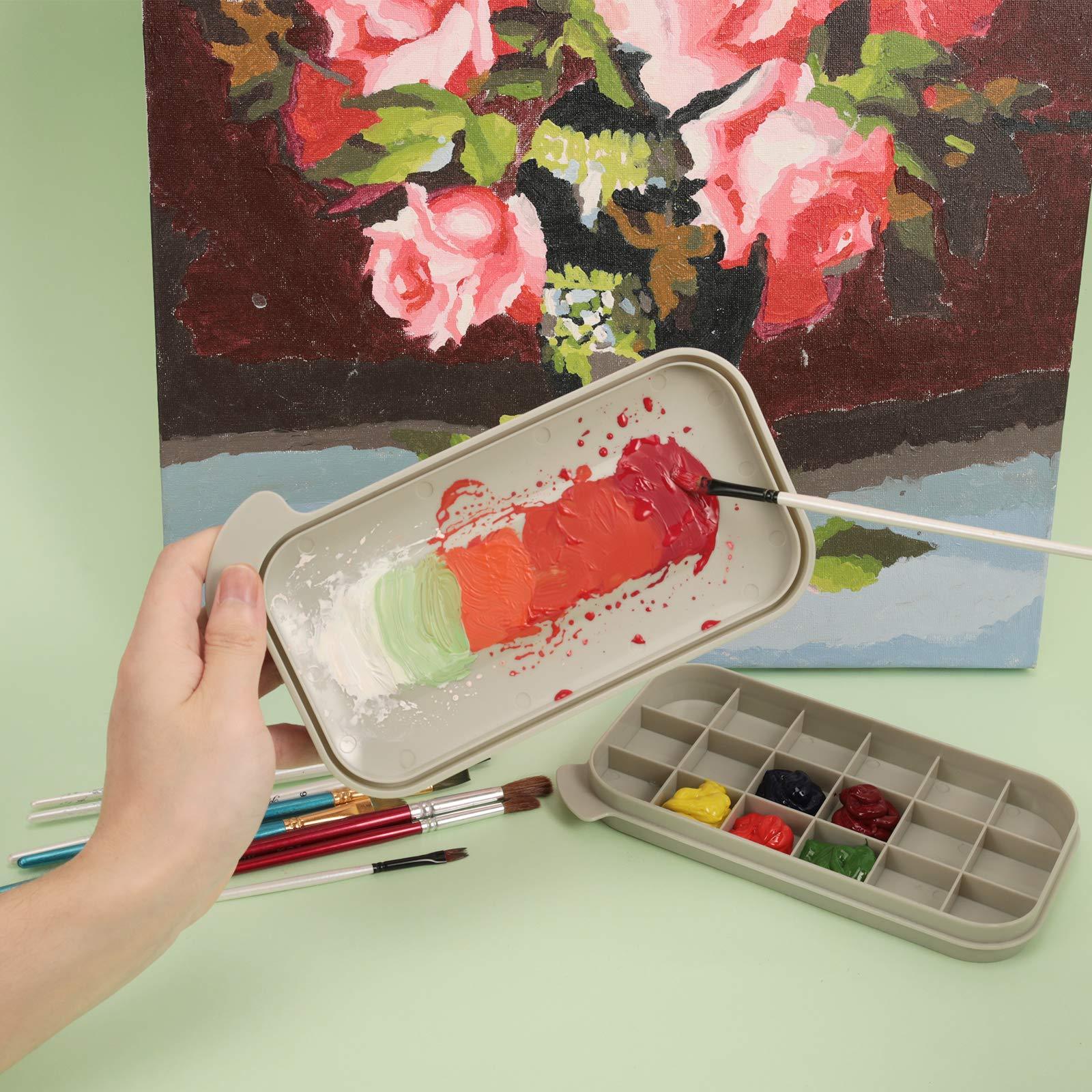 3 In 1 Pen Washing Bucket With Pen Holder And Painting Palette Lid