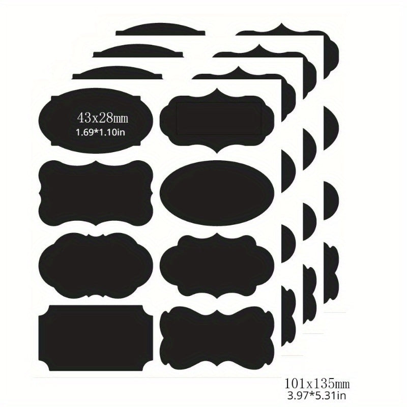 40pcs Chalkboard Label Stickers Waterproof with Chalk Marker