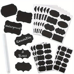 40pcs Chalkboard Label Stickers Waterproof with Chalk Marker