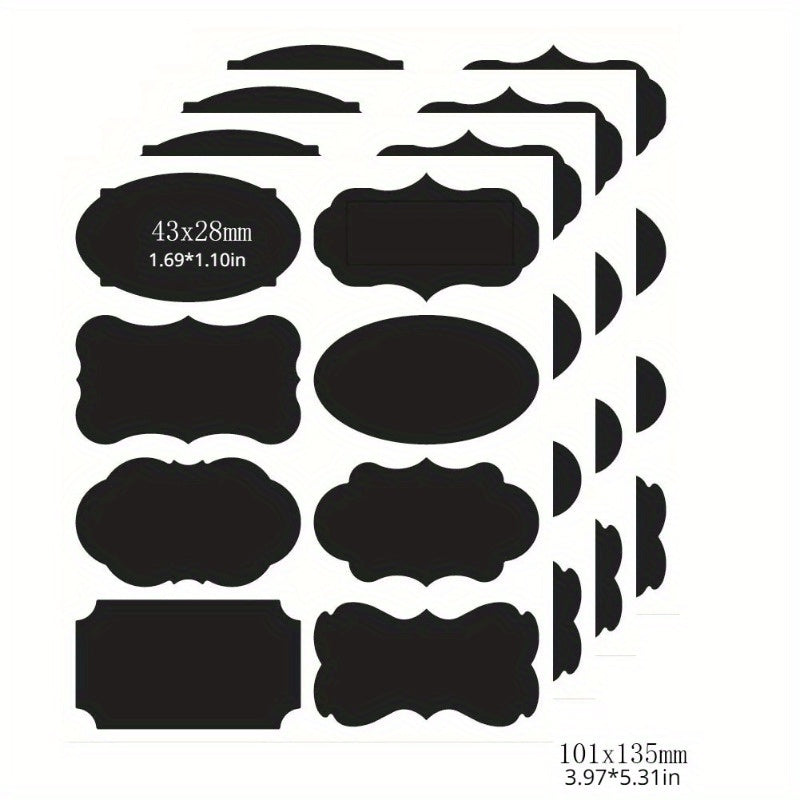40pcs Chalkboard Label Stickers Waterproof with Chalk Marker