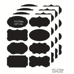 40pcs Chalkboard Label Stickers Waterproof with Chalk Marker