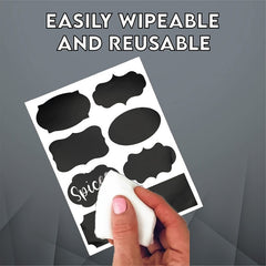 40pcs Chalkboard Label Stickers Waterproof with Chalk Marker