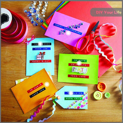 4pcs Mini Portable Label Machine Embossing Hand Curtain Decorative Tape