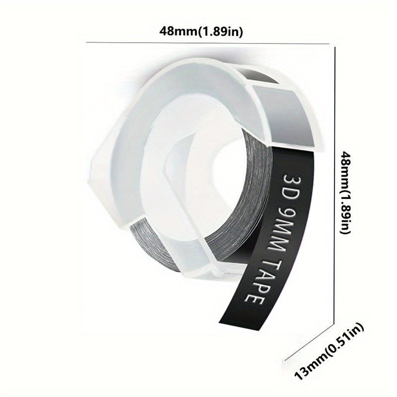 4pcs Mini Portable Label Machine Embossing Hand Curtain Decorative Tape