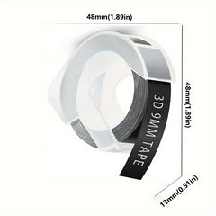 4pcs Mini Portable Label Machine Embossing Hand Curtain Decorative Tape
