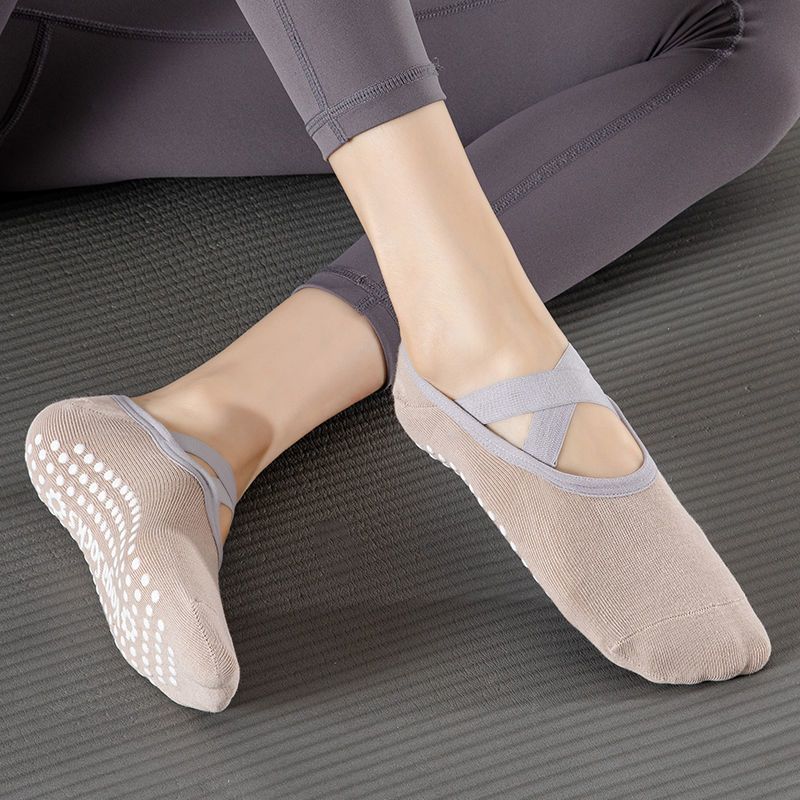 Women's Yoga Socks Non-slip Cross Strap Sports Socks