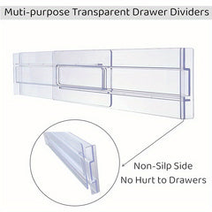 Adjustable Drawer Dividers Organizers Clear Plastic Separators