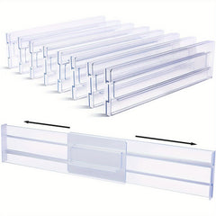Adjustable Drawer Dividers Organizers Clear Plastic Separators