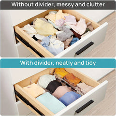 Adjustable Drawer Dividers Organizers Clear Plastic Separators