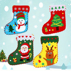 Christmas Socks DIY Non Woven Puzzle Toys Creative Decoration