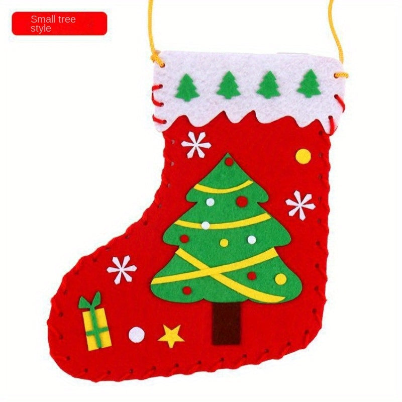 Christmas Socks DIY Non Woven Puzzle Toys Creative Decoration