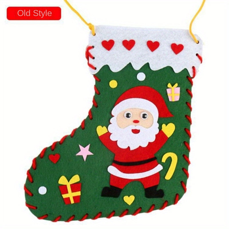 Christmas Socks DIY Non Woven Puzzle Toys Creative Decoration