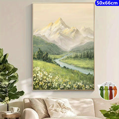Needlework DIY Cross Stitch Kit Spring Landscape 11CT Printed Canvas