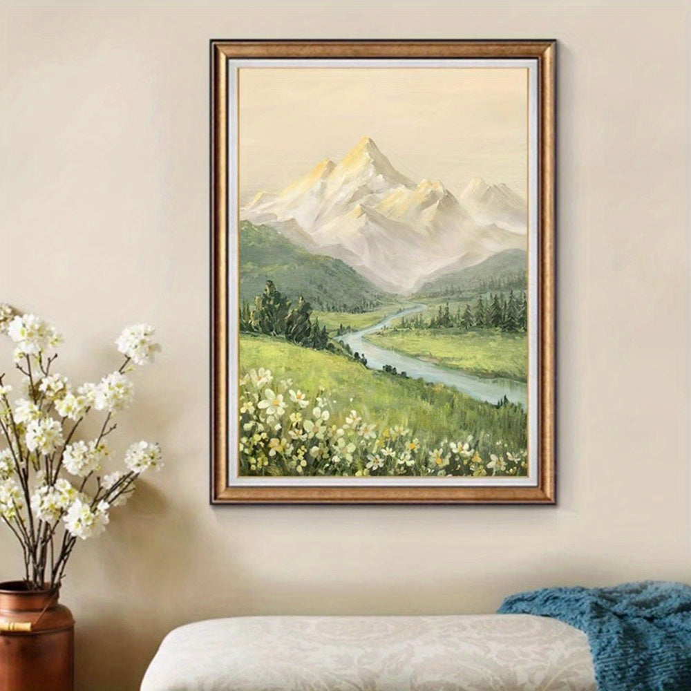 Needlework DIY Cross Stitch Kit Spring Landscape 11CT Printed Canvas