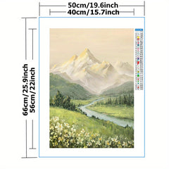 Needlework DIY Cross Stitch Kit Spring Landscape 11CT Printed Canvas