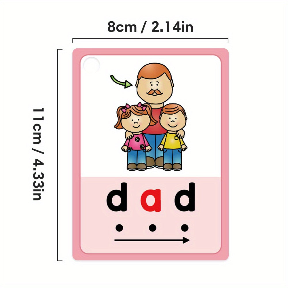 CVC Phonics Flashcards for Kids - Montessori Educational Sight Words Cards