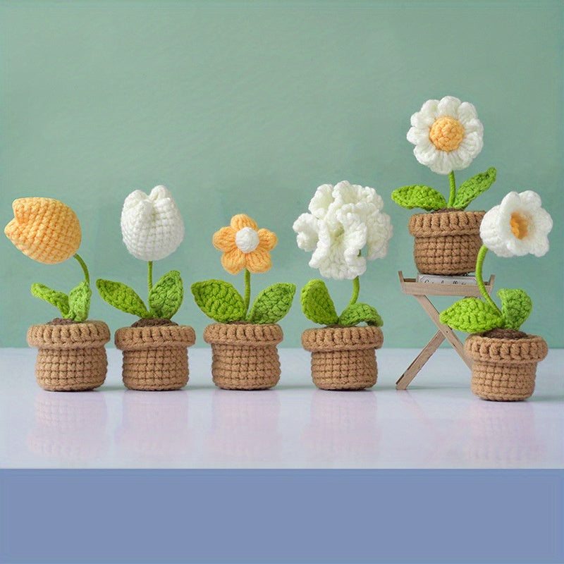 DIY Crochet Material Package Weaving Potted Plants Hanging Ornaments