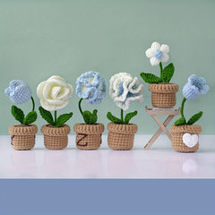 DIY Crochet Material Package Weaving Potted Plants Hanging Ornaments