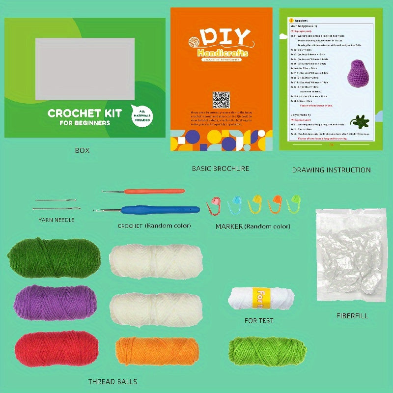 Crochet Material Package with English Manual