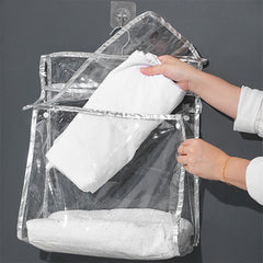 Plastic Hanging Clothes Bag Laundry Storage Waterproof Container