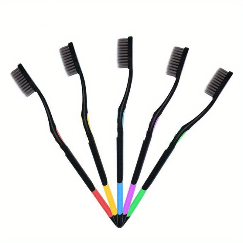 10pcs Small Moon Bamboo Charcoal Ultra Soft Toothbrush Set