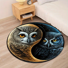 Owl Round Rug Area Rug for Living Room Bedroom