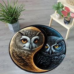 Owl Round Rug Area Rug for Living Room Bedroom
