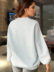  Casual Loungewear Top Women's Plus Letter & Figure Print