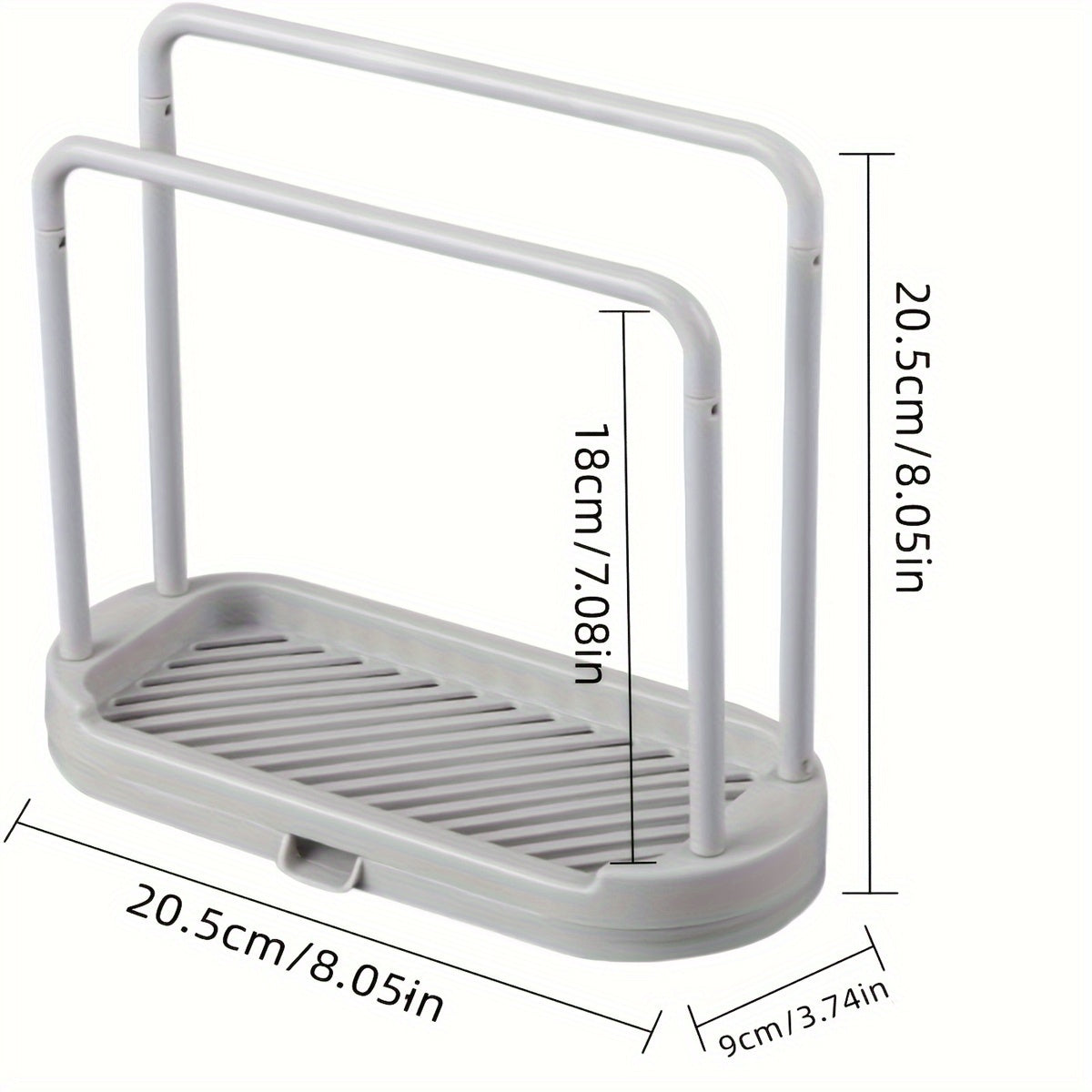 Kitchen Sponge Holder Sink Rack Tray Organizer Stand No Rags or Sponges